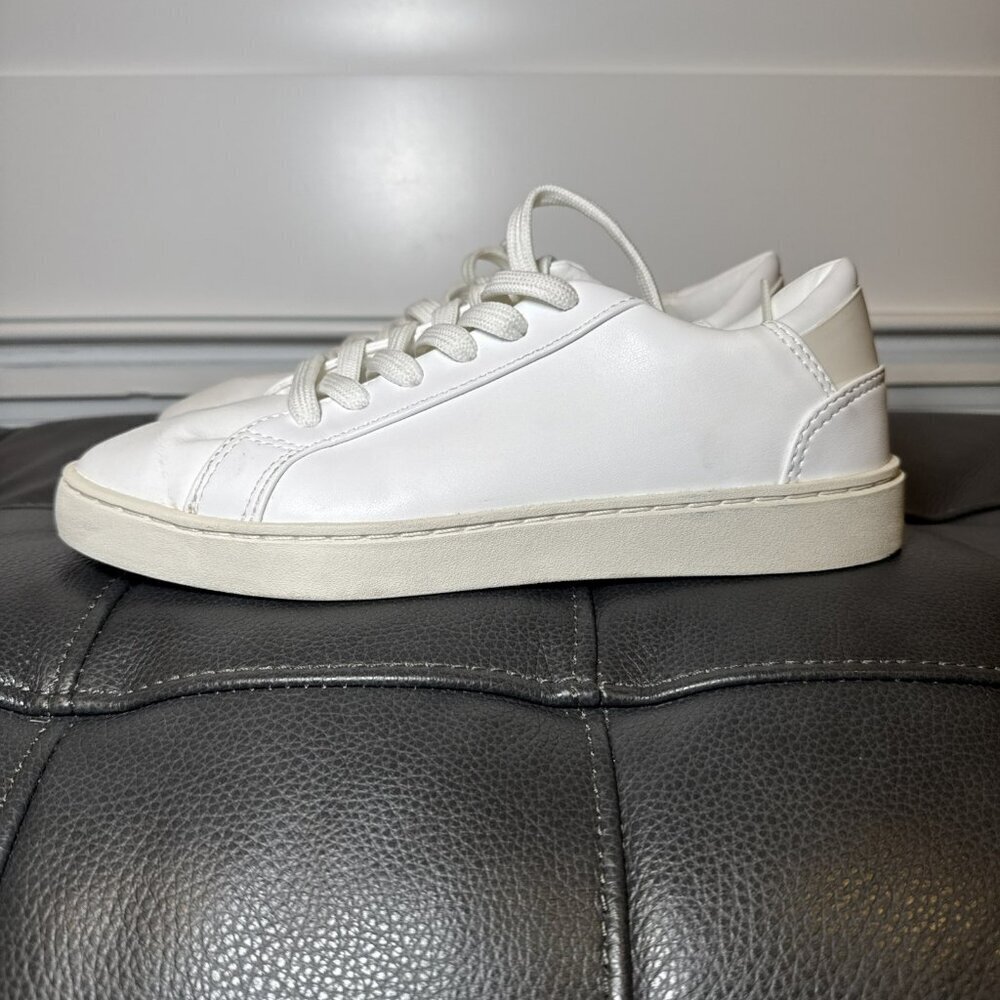 Thousand Fell Lace Up Vegan Leather Sneakers, Women's 7 (White/grey) - Picture 5 of 7